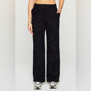 Fabletics Black Camo Wide Leg Sweatpants
